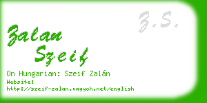 zalan szeif business card